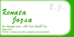 renata jozsa business card